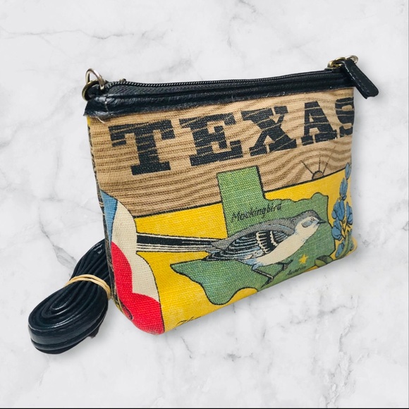 Isabella Fiore Vintage Texas Longhorn Embroidered Embellished Designer Purse Bag - Picture 5 of 9